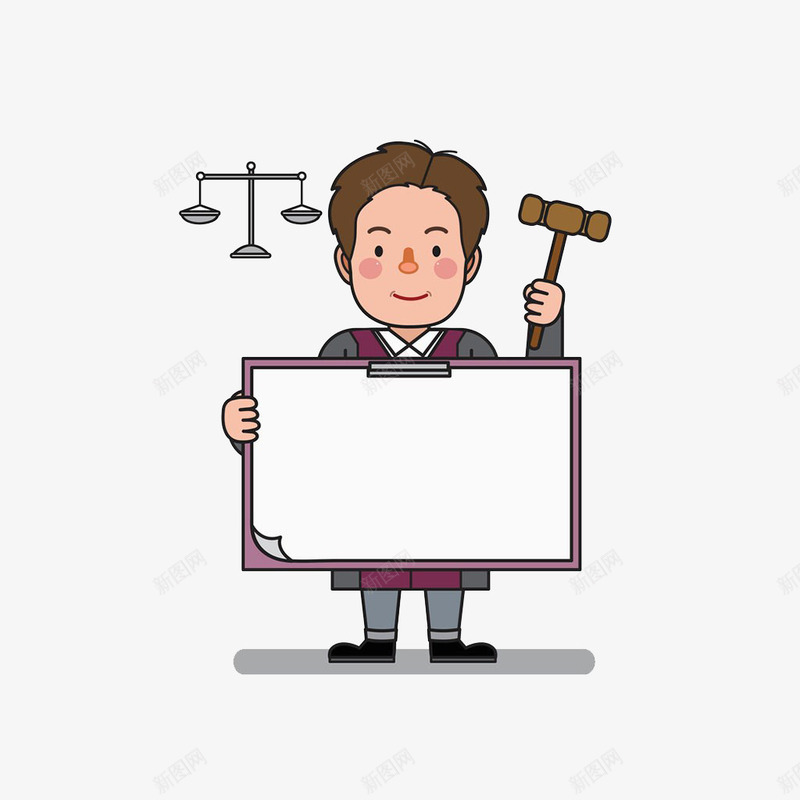 手绘法官天平png免抠素材_88icon https://88icon.com 公正 天平 展示板 手绘 托盘 托盘天平 法官 称