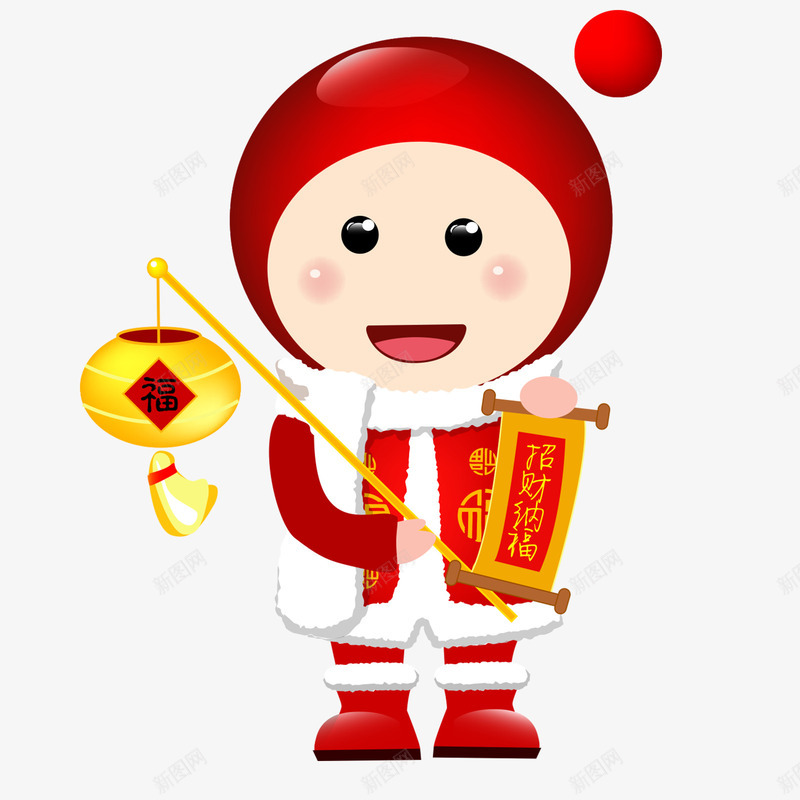 春节小孩提灯笼png免抠素材_88icon https://88icon.com 提灯笼 新年 春节 灯笼 红灯笼 节日