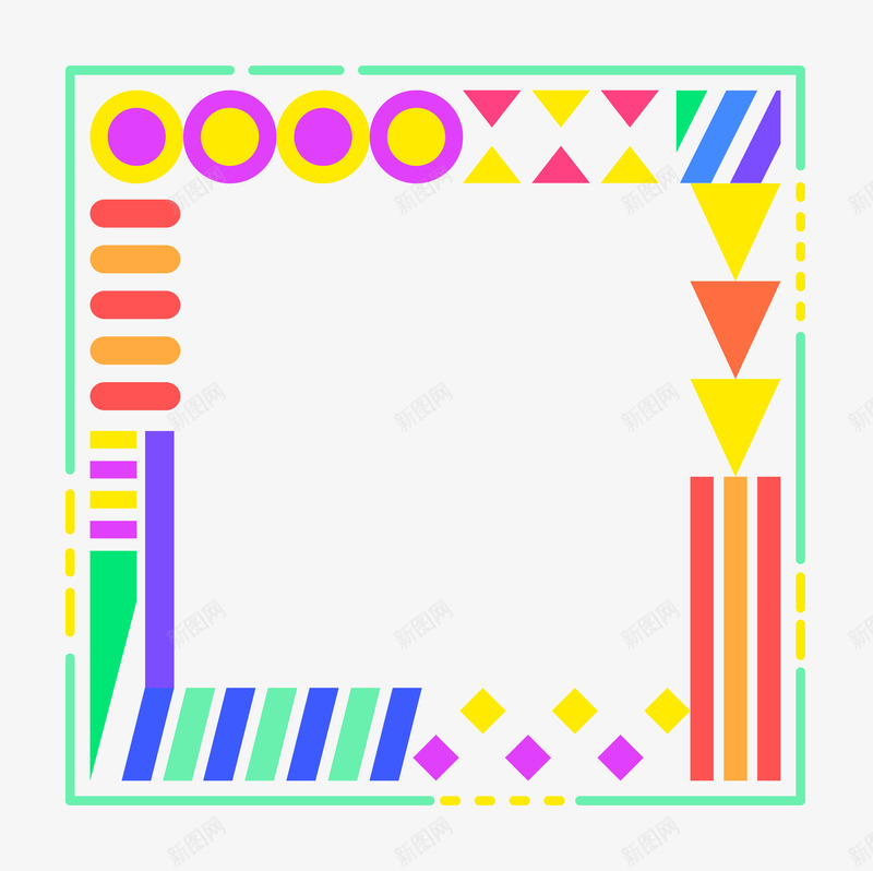几何拼接花边边框装饰边框矢量图ai免抠素材_88icon https://88icon.com 几何拼接边框 几何线条边框 几何装饰 图案 线条纹理 花边 矢量图
