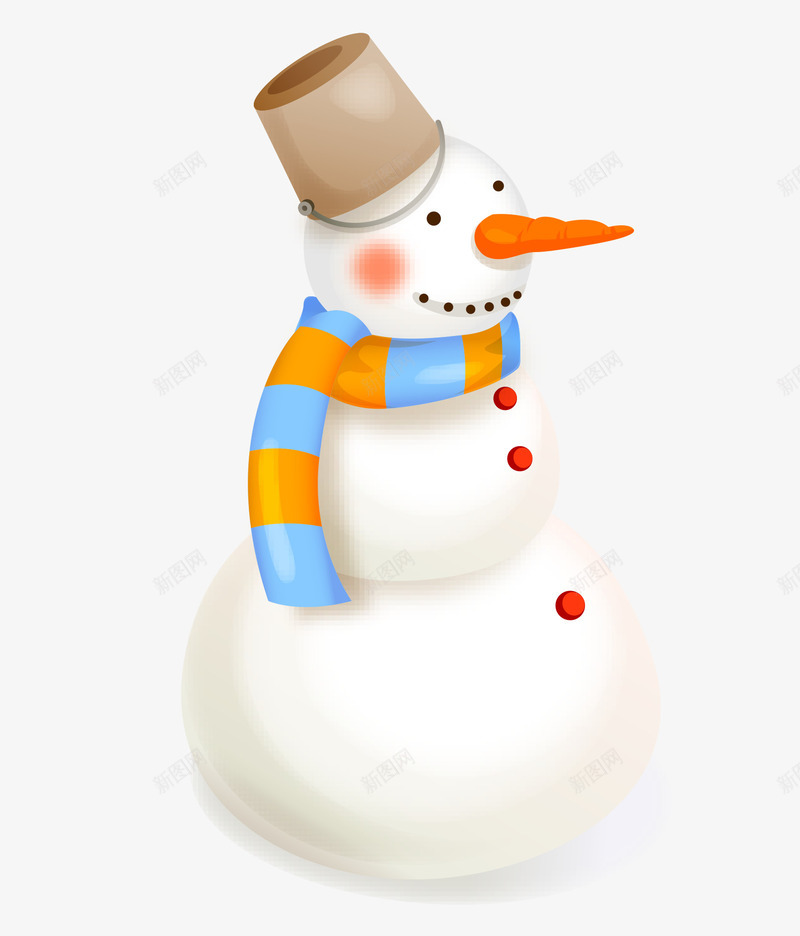卡通手绘戴木桶围巾雪人png免抠素材_88icon https://88icon.com 卡通的雪人 戴木桶的雪人 手绘的围巾 矢量的雪人