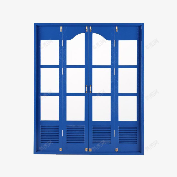 蓝色的双扇门png免抠素材_88icon https://88icon.com 双扇门 家居 木质门 蓝色 装饰