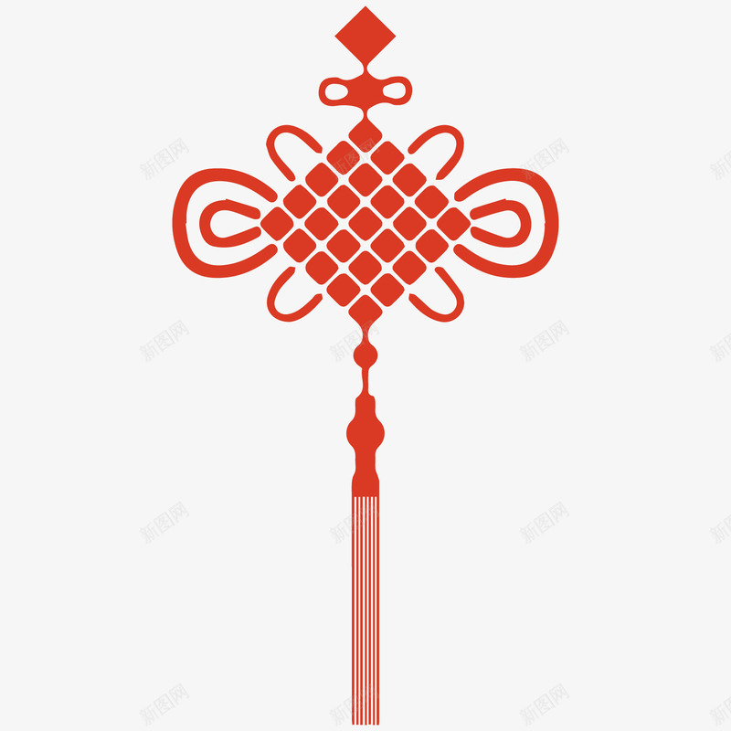 红色方格装饰中国结元素矢量图ai免抠素材_88icon https://88icon.com 中国 中国结简笔画 同心结 圆弧 新年 方格 春节 矢量图 红色 节日 装饰 过年简笔