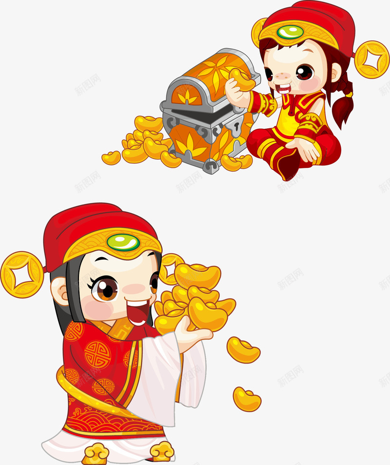 恭喜发财卡通人物png免抠素材_88icon https://88icon.com 元宝 卡通 卡通人物 可爱 吉祥 吉祥如意 喜庆 恭喜发财 手捧金 招财进宝 新年 新年快乐 新春 春节 聚宝盆 聚宝盆图 财源广进 财神 财神爷 财运到 过年 送福 金元宝 金子 金币 金童玉女 钱币 铜钱 黄金