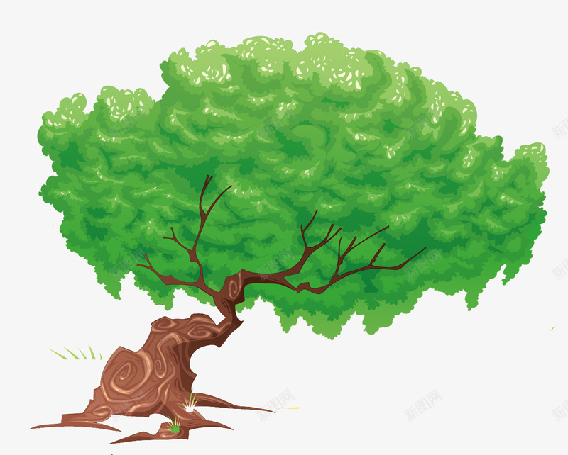 绿色百年大树png免抠素材_88icon https://88icon.com 大树 树 绿色 苍天大树