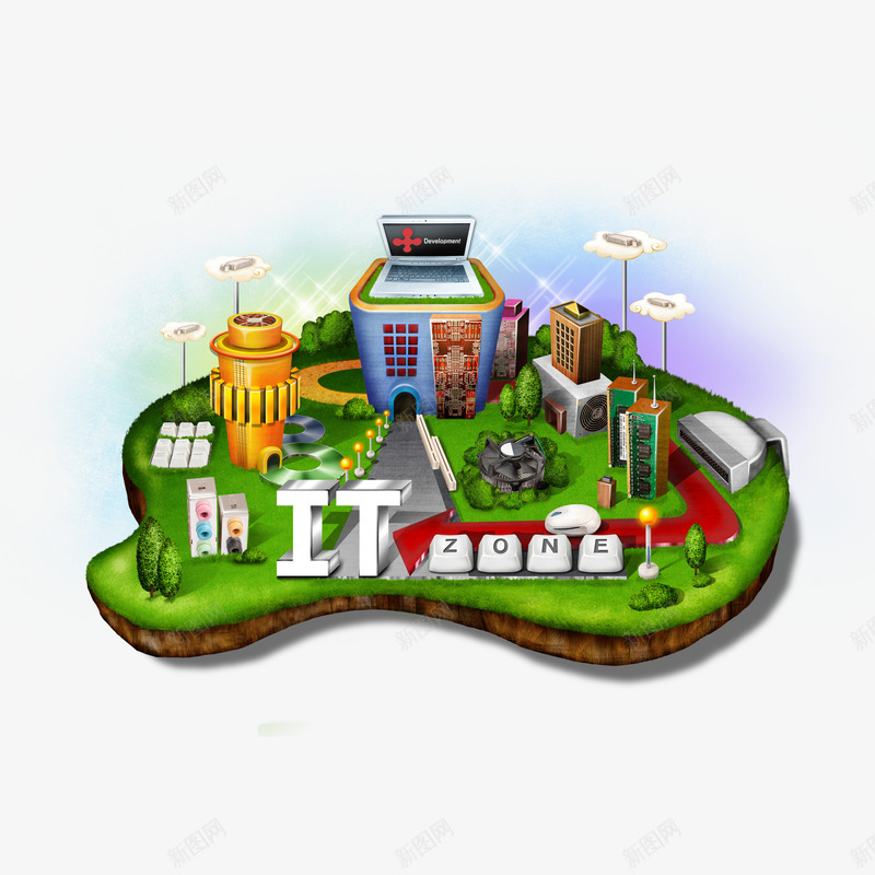 可爱的卡通草坪png免抠素材_88icon https://88icon.com 卡通动画绿色植物