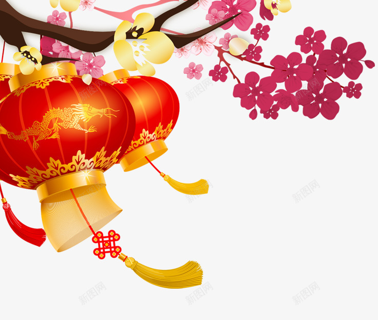 红色梅花灯笼配景图案png免抠素材_88icon https://88icon.com 2018 元宵 喜庆灯笼 新年 春节 春节字幕 梅花 狗年 过年 迎春 配景