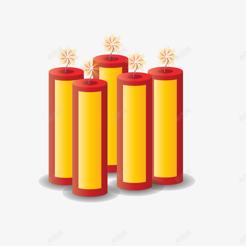 卡通炮仗png免抠素材_88icon https://88icon.com 两响炮 二踢脚 拉炮 春节物品 炮仗 矢量双响炮 礼炮 鞭炮