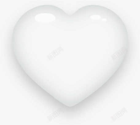 白色立体珠光爱心七夕情人节png免抠素材_88icon https://88icon.com 情人 爱心 白色 立体