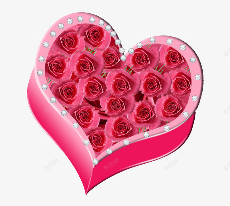玫瑰花心形png免抠素材_88icon https://88icon.com 520 心形 情人节 植物素材 玫瑰花 红色