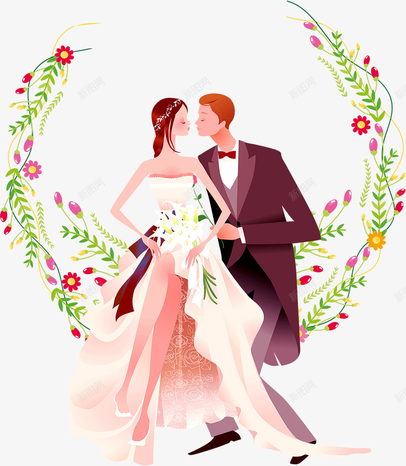 水彩情人节约会情侣png免抠素材_88icon https://88icon.com 婚庆 婚礼 接吻 接吻图 新娘 新郎 水彩情侣 浪漫 爱情 约会