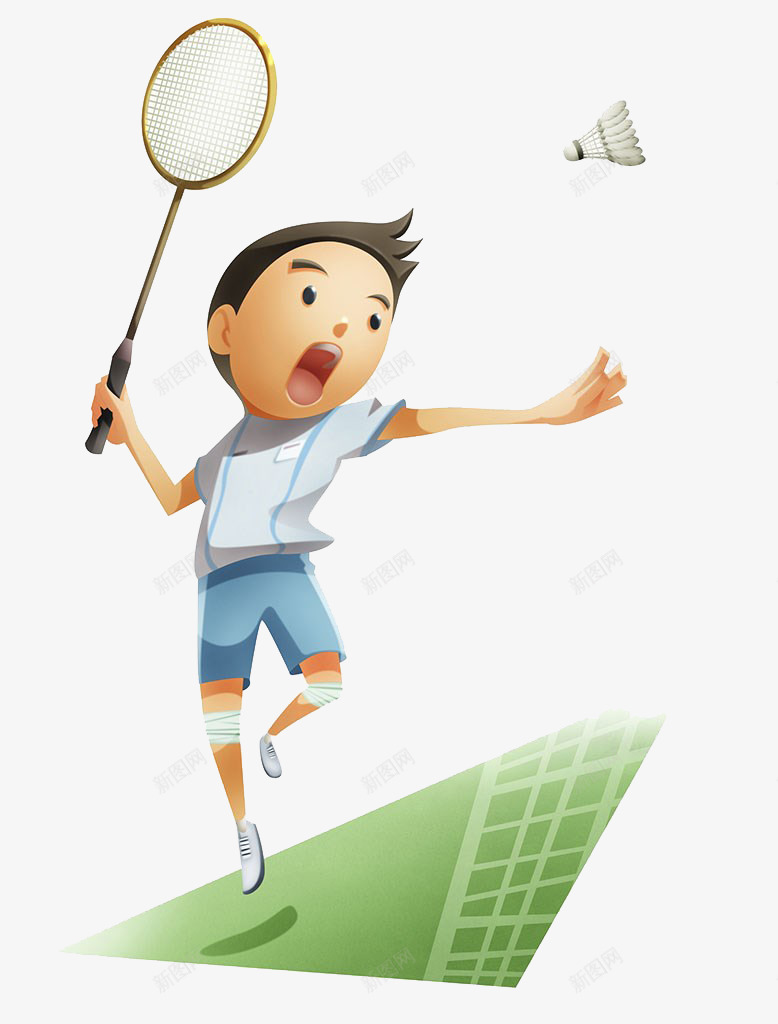 男孩打羽毛插画png免抠素材_88icon https://88icon.com 体育课 男孩打羽毛插画 竞技运动 羽毛球 羽毛球拍 羽毛球赛 羽毛球赛插画 跳跃