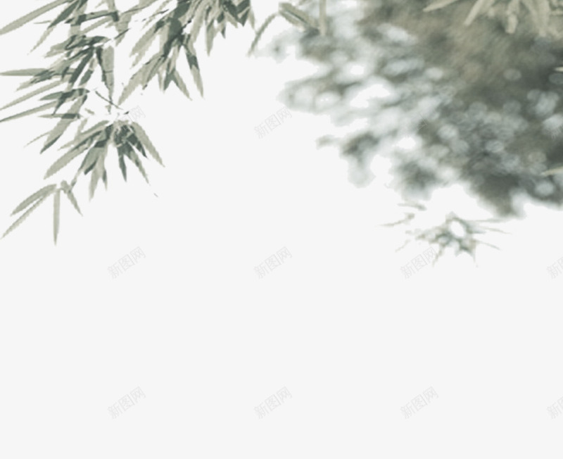 水墨竹叶png免抠素材_88icon https://88icon.com 叶子 水墨竹叶 竹叶 竹子 绿叶