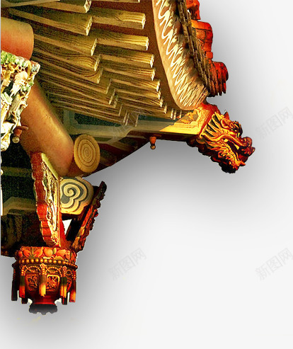 屋檐png免抠素材_88icon https://88icon.com 屋檐 房屋 金色