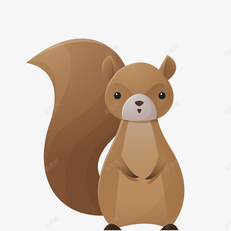 卡通可爱的小松鼠动物png免抠素材_88icon https://88icon.com 动物设计 卡通 大自然 小松鼠 森林