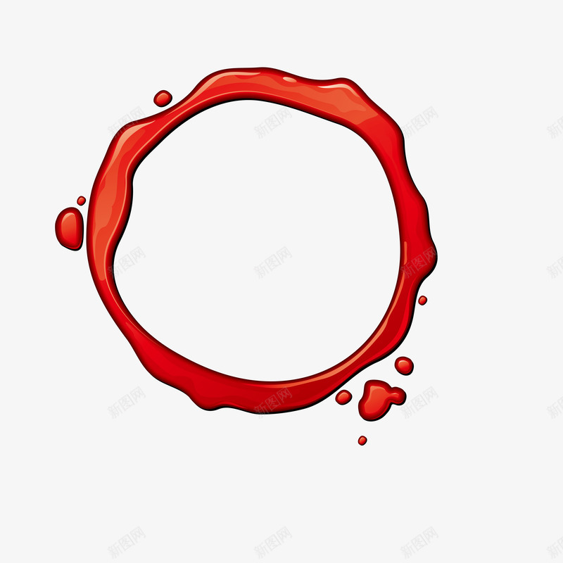 创意红色油漆信息框png免抠素材_88icon https://88icon.com 红色油漆