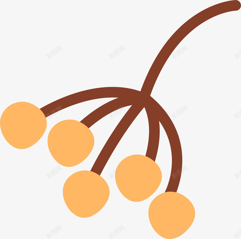 秋季简易柿子png免抠素材_88icon https://88icon.com 元素 柿子 水果 秋季