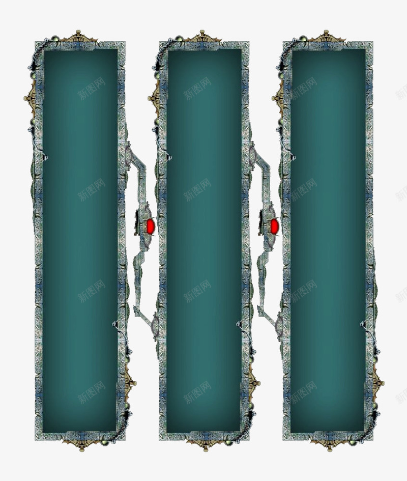蓝色屏风png免抠素材_88icon https://88icon.com 游戏 科技 背景 蓝色 边框