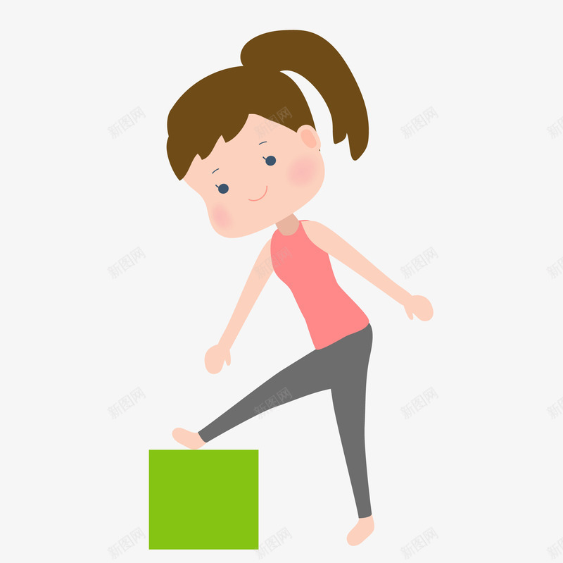 手绘运动练习瑜伽矢量图eps免抠素材_88icon https://88icon.com 免扣PNG 创意 女生 扁平 时尚 瑜伽 练习 运动 矢量图