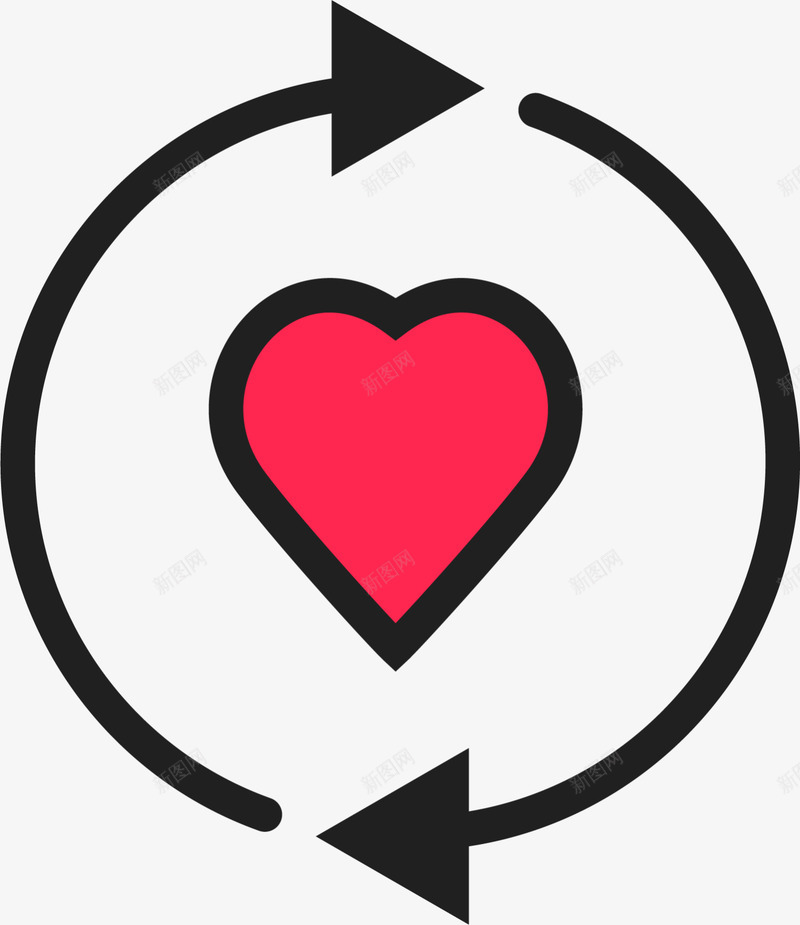 情人节回旋箭头爱心png免抠素材_88icon https://88icon.com LOVE 回型箭头 婚庆 心形 情人节 浪漫 爱心 爱情