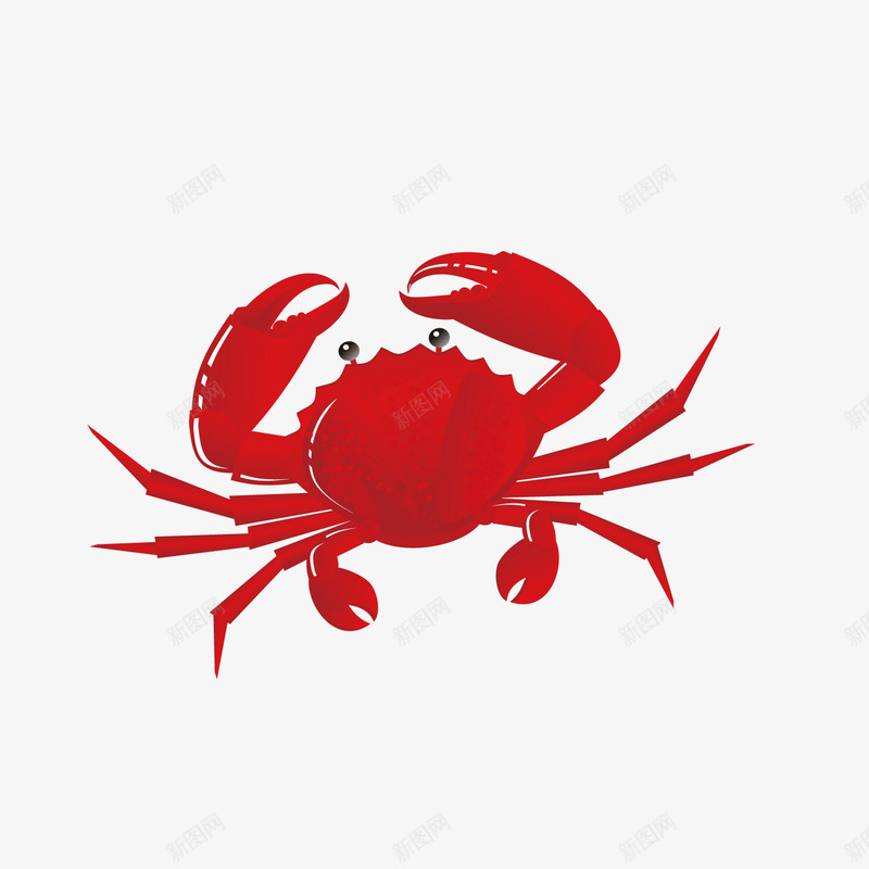彩色圆弧螃蟹元素矢量图ai免抠素材_88icon https://88icon.com 创意 卡通 圆弧纹理 彩色 插画 海鲜 螃蟹 质感 钳子 矢量图