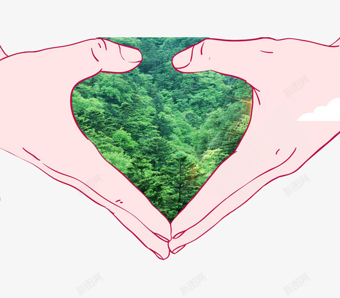 保护森林png免抠素材_88icon https://88icon.com 保护森林 创意 手掌 爱心