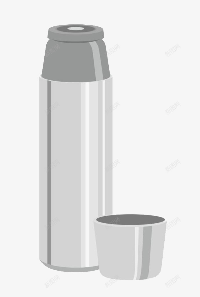 卡通保温杯png免抠素材_88icon https://88icon.com 人物 体育 保温杯 插画 杯子 水壶 活动 简画 简笔画 线描 线条 运动 黑白画