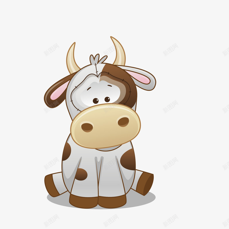 可爱卡通小牛png免抠素材_88icon https://88icon.com 儿童包装 动漫 动物插画 动画 卡通动物 卡通小牛 可爱小牛 奶牛 手机贴纸 牛奶包装 牛宝宝