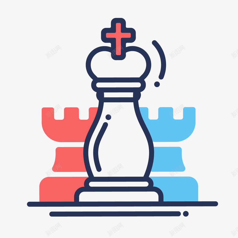 彩色手绘商务象棋元素矢量图ai免抠素材_88icon https://88icon.com 娱乐 弧度 弯曲 彩色 扁平化 手机 智力 象棋 矢量图