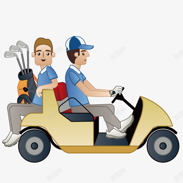 高尔夫球场观光车png免抠素材_88icon https://88icon.com 卡通 工作人员 观光车 运动 高尔夫球场 高尔夫球杆