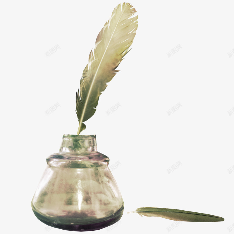 墨水羽毛笔png免抠素材_88icon https://88icon.com 墨水 复古 怀旧 羽毛笔