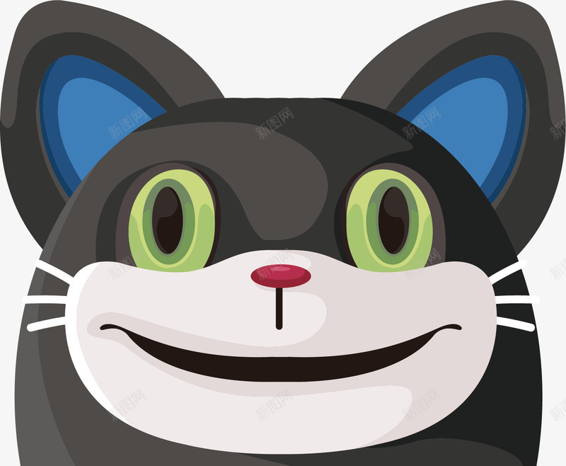 微笑的猫咪png免抠素材_88icon https://88icon.com 创意卡通 动物 可爱 图案 大眼睛 大耳朵 小胡子
