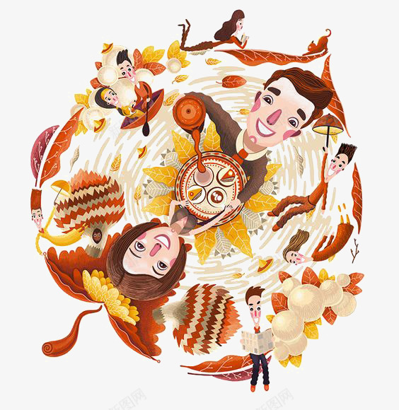 创意秋天插画png免抠素材_88icon https://88icon.com 下午茶 人物 卡通 喝茶 手绘 插画 秋天