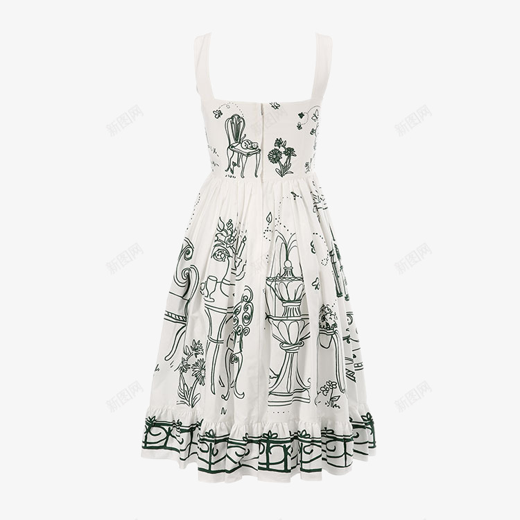 女士白底花园时尚连衣裙png免抠素材_88icon https://88icon.com DolceampGabbana 时尚连衣裙 杜嘉班纳连衣裙 白底花园
