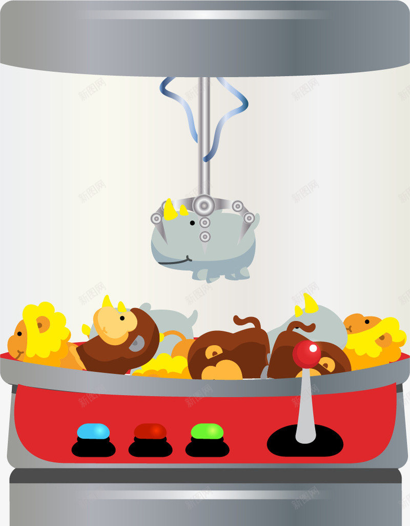 手绘抓娃娃机png免抠素材_88icon https://88icon.com 娱乐 手绘 抓娃娃机
