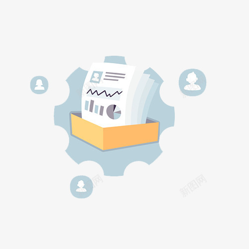 工作文件工作形象psd免抠素材_88icon https://88icon.com 头像 工作文件 工作箱 齿轮