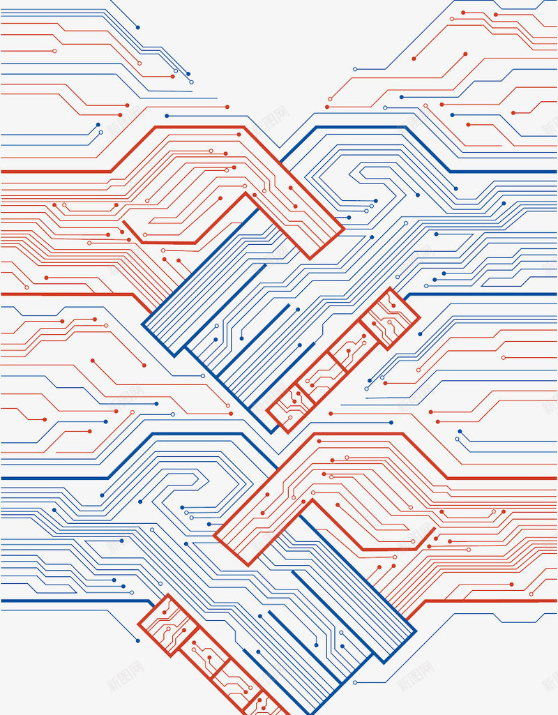 握手电路线条底纹图案png免抠素材_88icon https://88icon.com 合作 底纹图案 握手 电路线条
