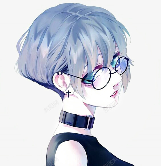 短发女生png免抠素材_88icon https://88icon.com PPT 创意 可爱女孩 女孩 女生插画 手绘女生 设计感 黑框眼镜