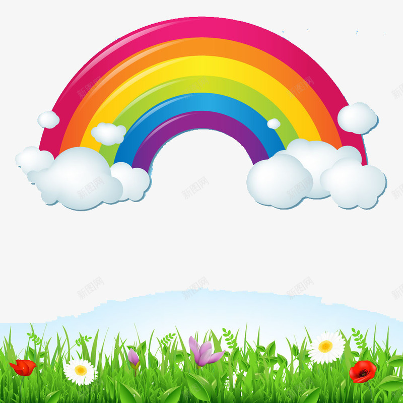 七色彩虹png免抠素材_88icon https://88icon.com 七色 彩虹 晴天 装饰 高炮