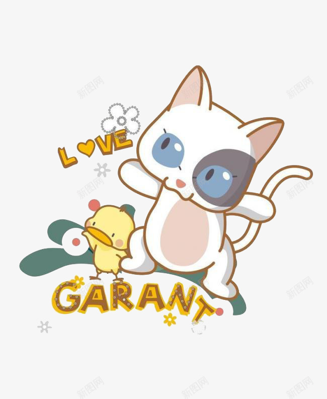 卡通可爱的猫咪元素png免抠素材_88icon https://88icon.com 元素 卡通 可爱 小黄鸭 猫咪 设计