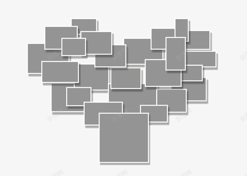 灰色心形照片墙图图框png免抠素材_88icon https://88icon.com 图框 心形 情人节 情人节主题 情人节海报 灰色 照片墙