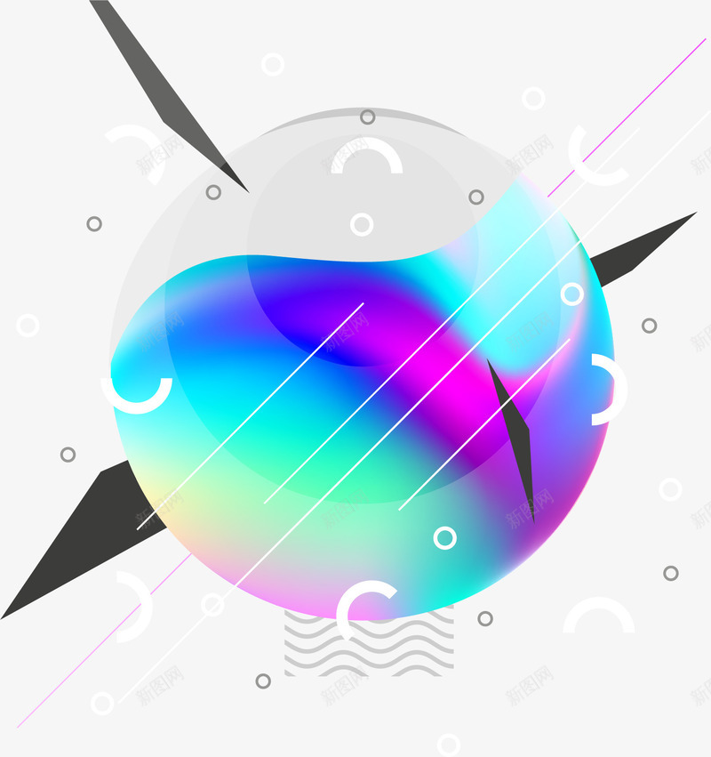 时尚渐变孟菲斯底纹装饰图案矢量图ai免抠素材_88icon https://88icon.com 创意 唯美 孟菲斯 时尚 流体渐变 浪漫 渐变 炫彩 矢量图