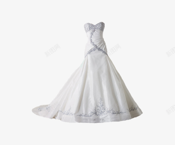 白色抹胸婚纱png免抠素材_88icon https://88icon.com 婚纱 实物 抹胸 服装设计 白色 礼服 蓬松