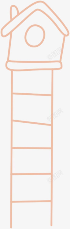 手绘粉色线条房屋装饰png免抠素材_88icon https://88icon.com 房屋 粉色 线条 装饰