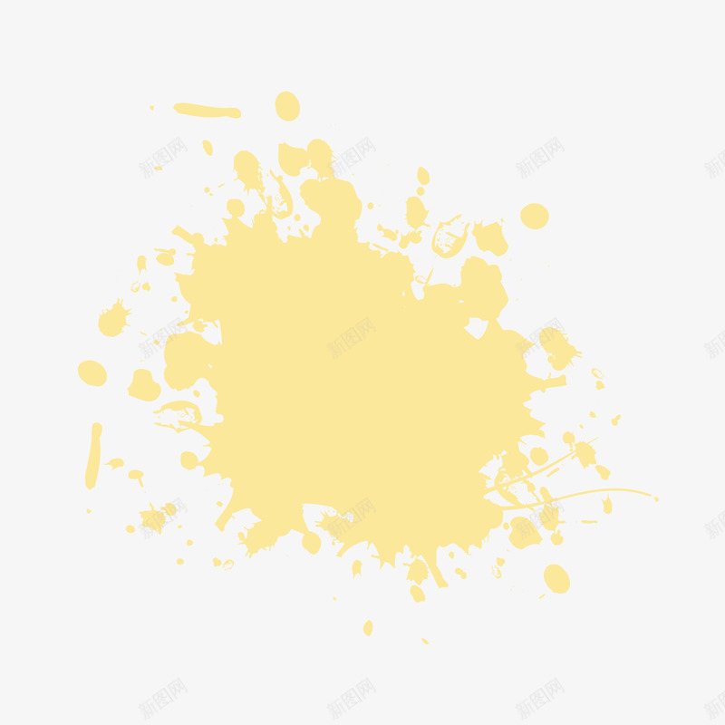 黄色唯美彩墨矢量图eps免抠素材_88icon https://88icon.com 唯美彩墨 图案 墨水 彩色 黄色 矢量图