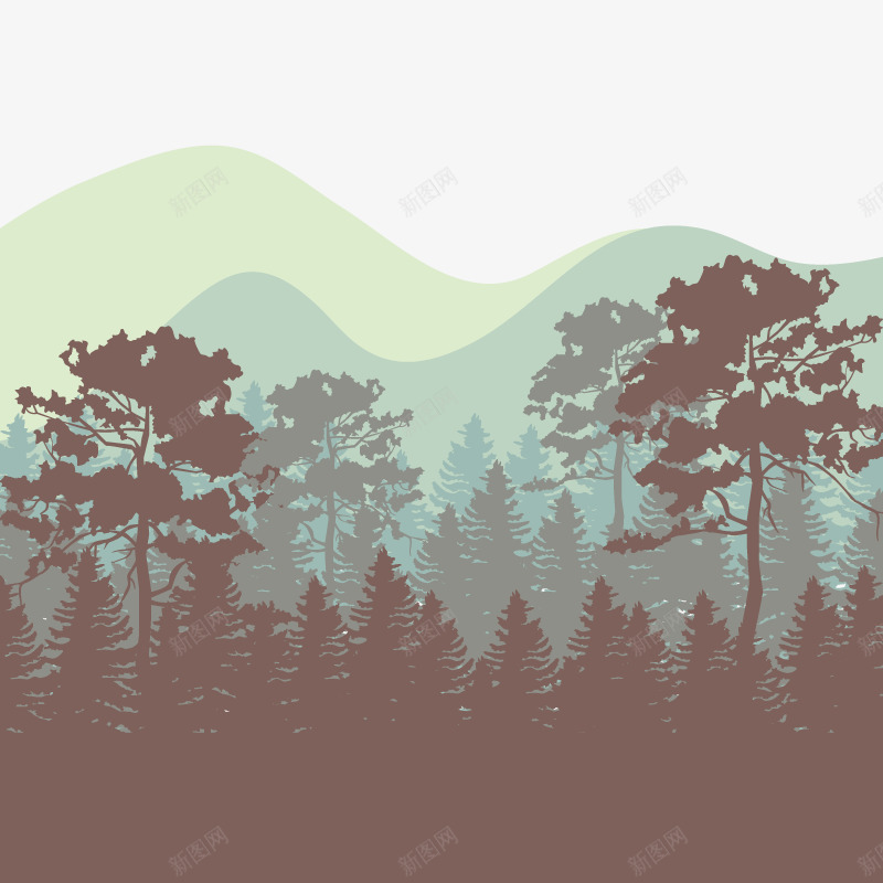 黄昏的森林png免抠素材_88icon https://88icon.com 高山 高清