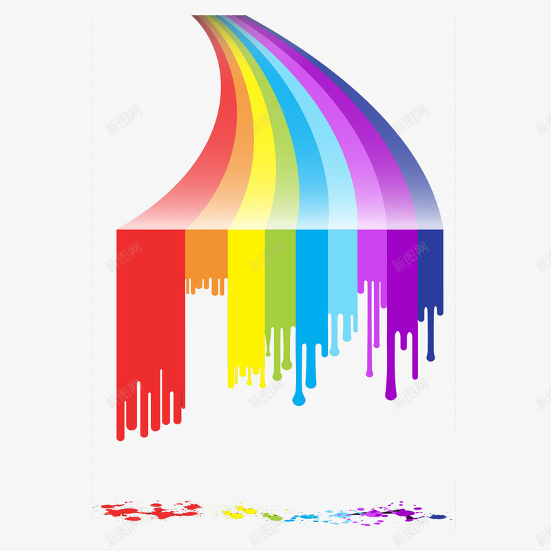 油漆png免抠素材_88icon https://88icon.com 动感 彩色 彩虹 油漆 涂料