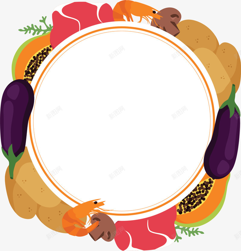秋季养生蔬菜水果矢量图ai免抠素材_88icon https://88icon.com 养生果蔬 果蔬 果蔬边框 矢量png 秋季 立秋 矢量图