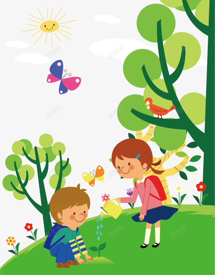 植树png免抠素材_88icon https://88icon.com 低碳环保 低碳生活 保护 保护环境 儿童 公益广告 创意植物 卡通人物 呵护 学生 引领未来 彩色手绘 成长 成长纪念册 插画 春天 树林 树苗 植树小孩 植物 环保画册模 生长 绿色地球 花草树木植物地球 蝴蝶