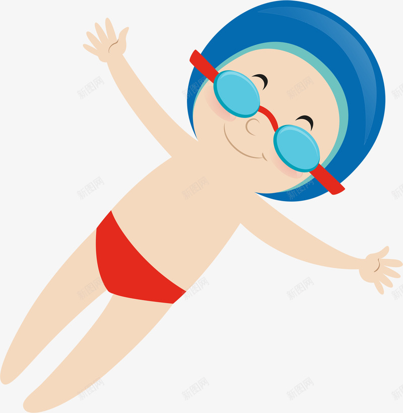 穿裤衩男生游泳装饰图案png免抠素材_88icon https://88icon.com 人物 卡通插画 夏季 夏季游泳 插画 插画设计 潜水镜 穿裤衩男生游泳