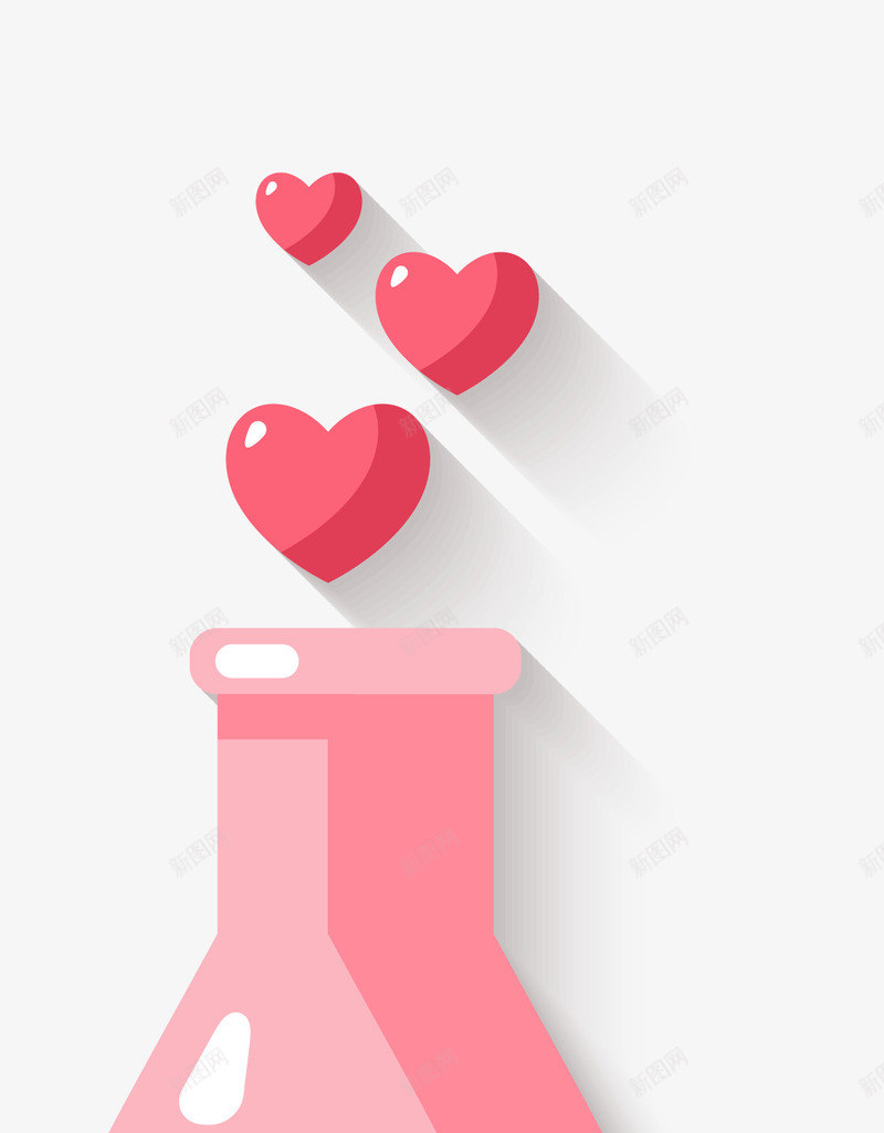 装饰微立体桃心花瓶矢量图ai免抠素材_88icon https://88icon.com 微立体 情人节 情人节装饰 桃心 花瓶 装饰图案 矢量图